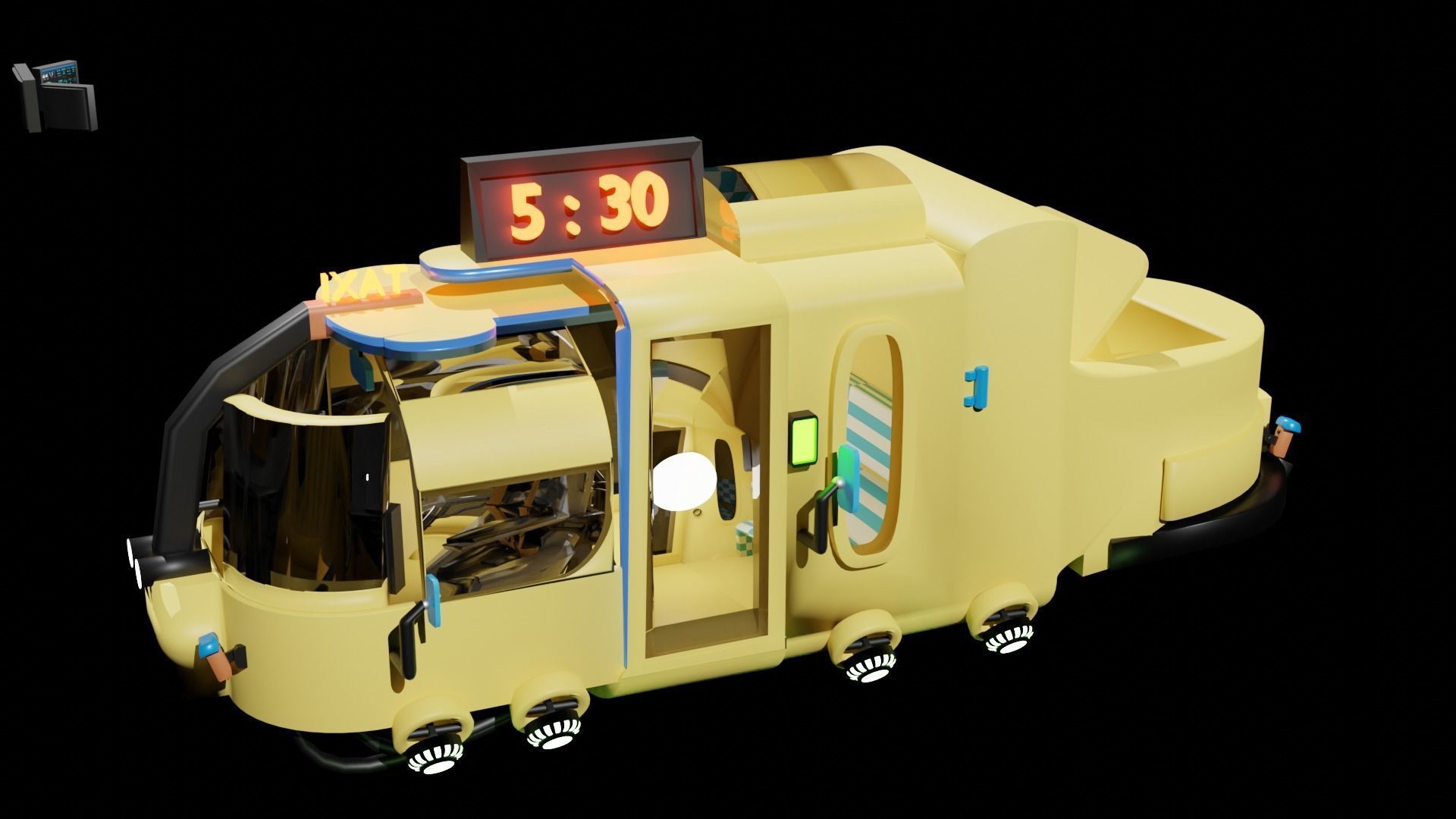 future taxi 2077 3D model_10