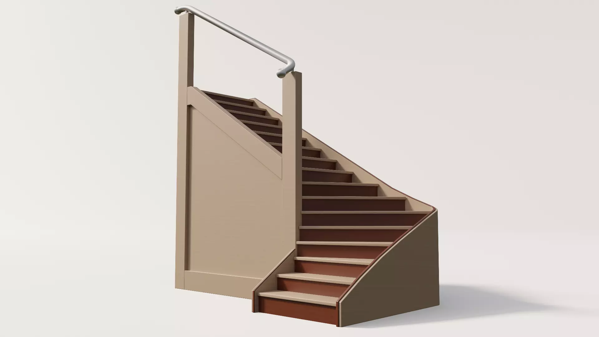 Stairs set of Free low-poly 3D model