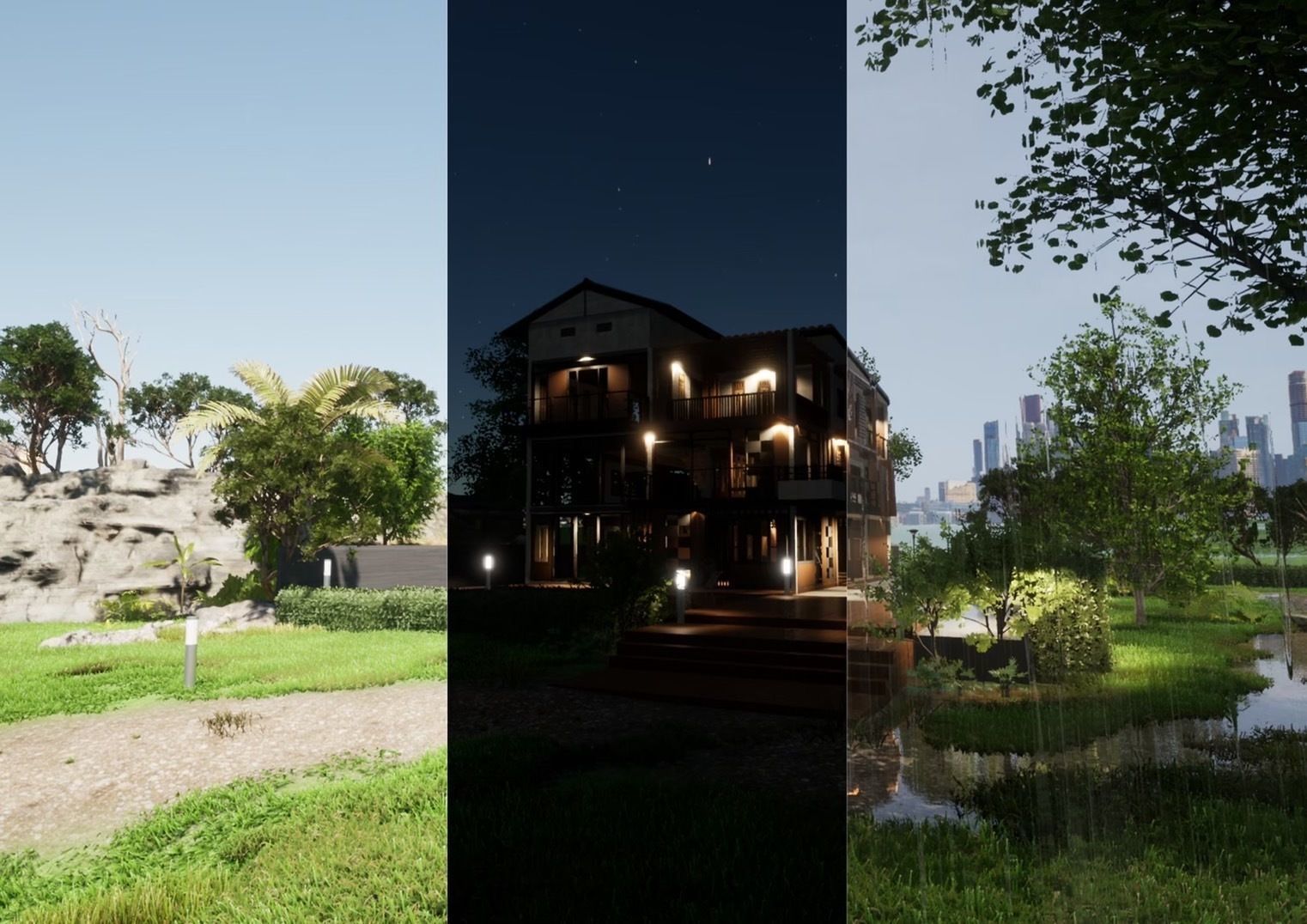 3D house with swimming pool 3D model_7