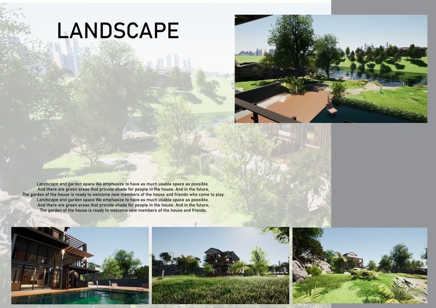 3D house with swimming pool 3D model_4