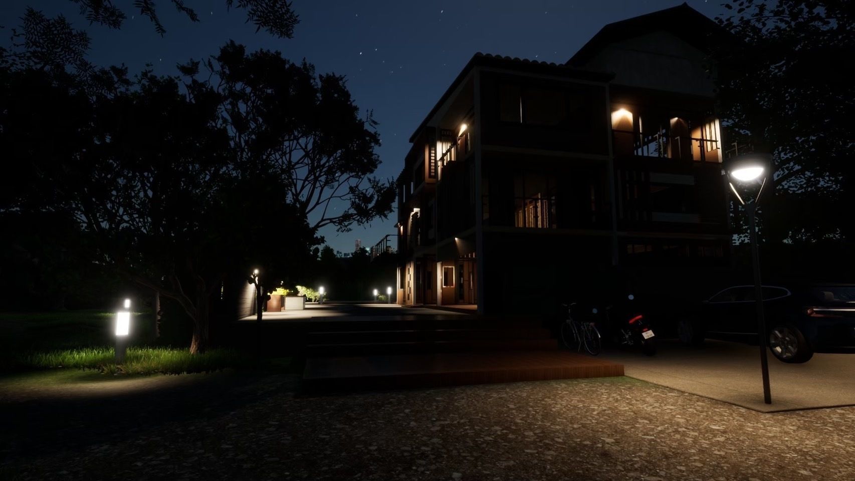 3D house with swimming pool 3D model_27