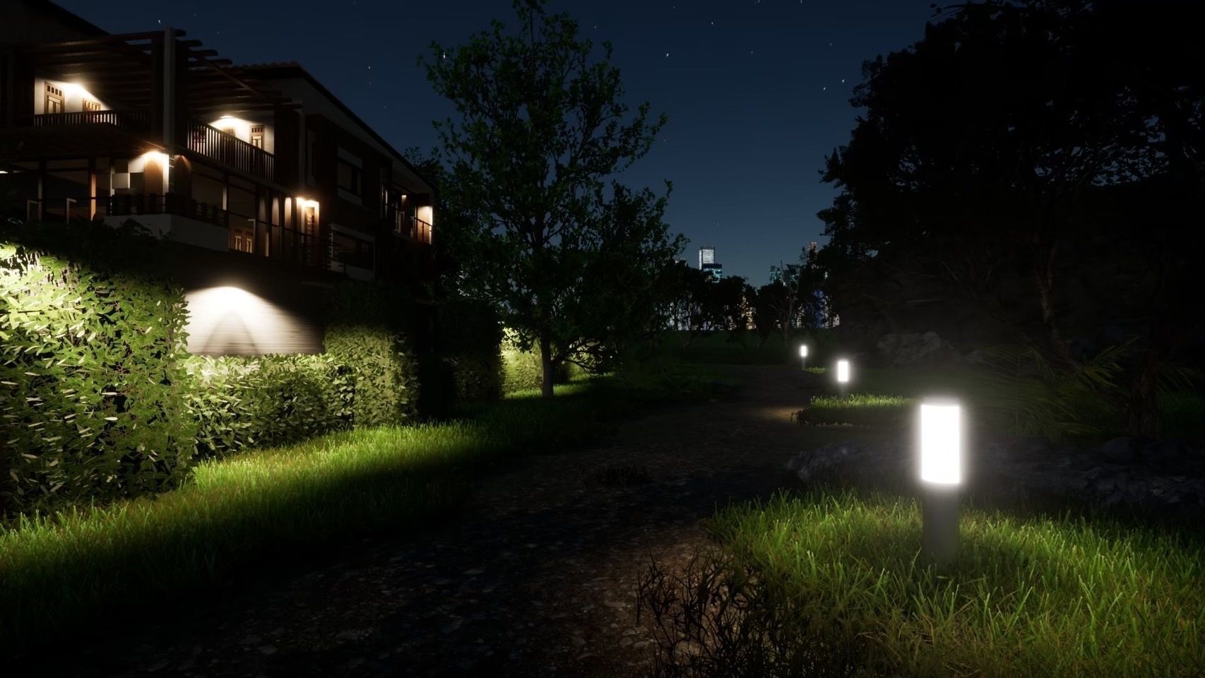 3D house with swimming pool 3D model_26