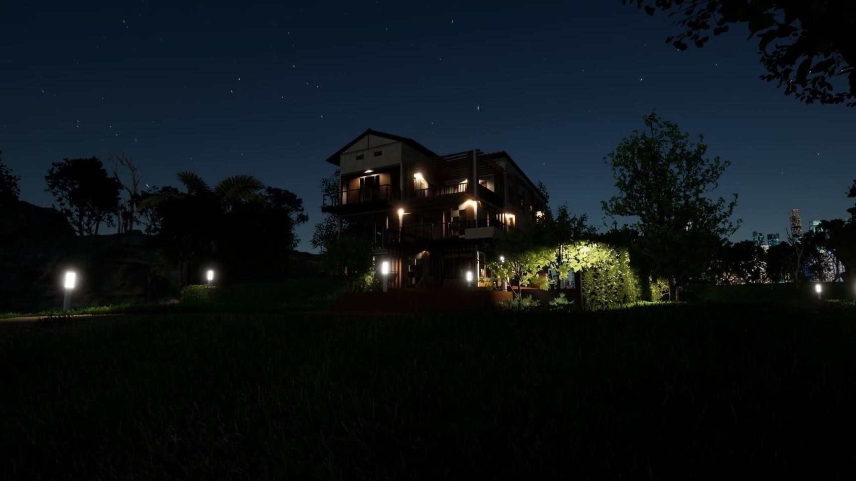 3D house with swimming pool 3D model_21