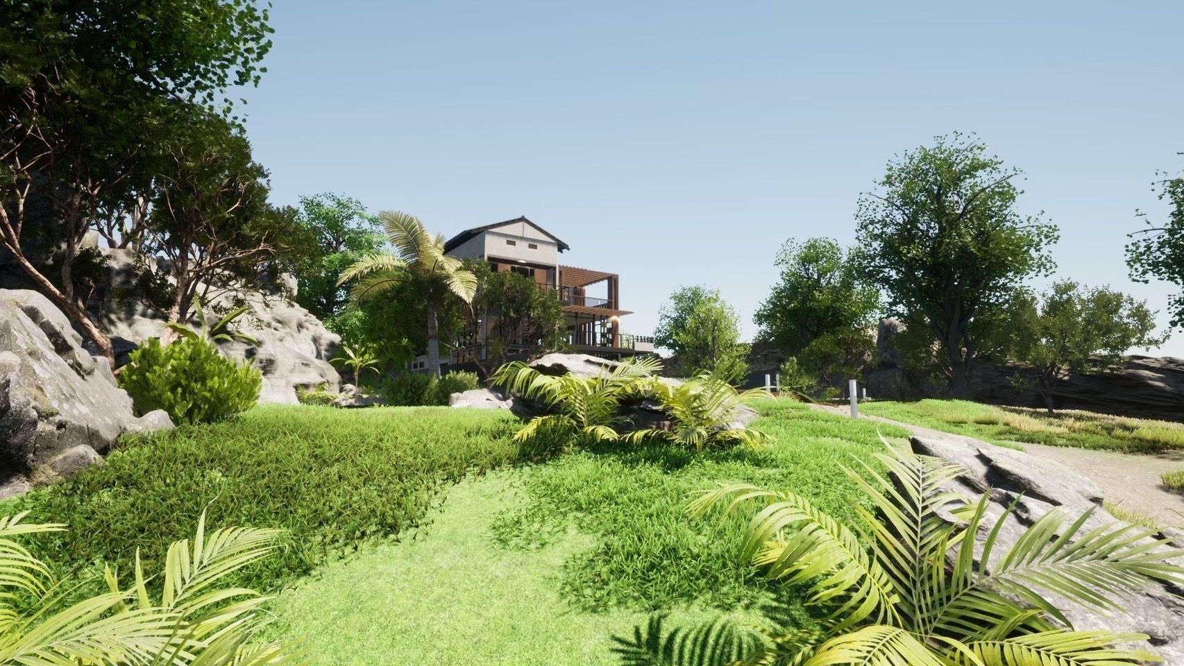 3D house with swimming pool 3D model_8