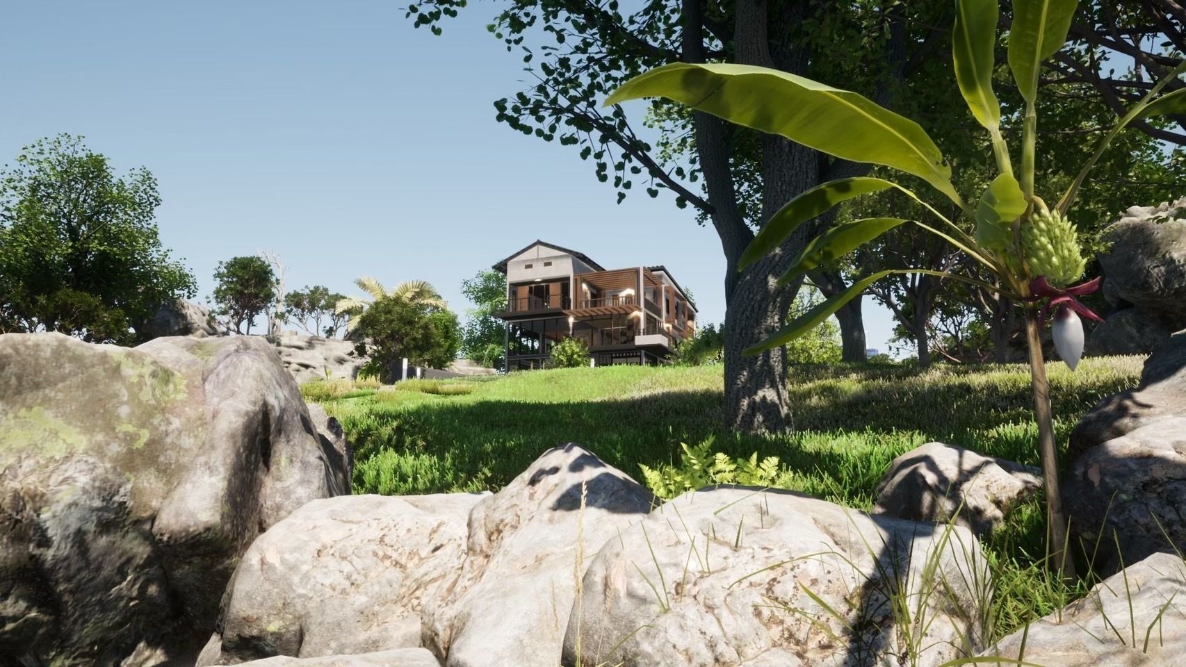 3D house with swimming pool 3D model_9