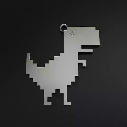 Chrome Dino Pendant