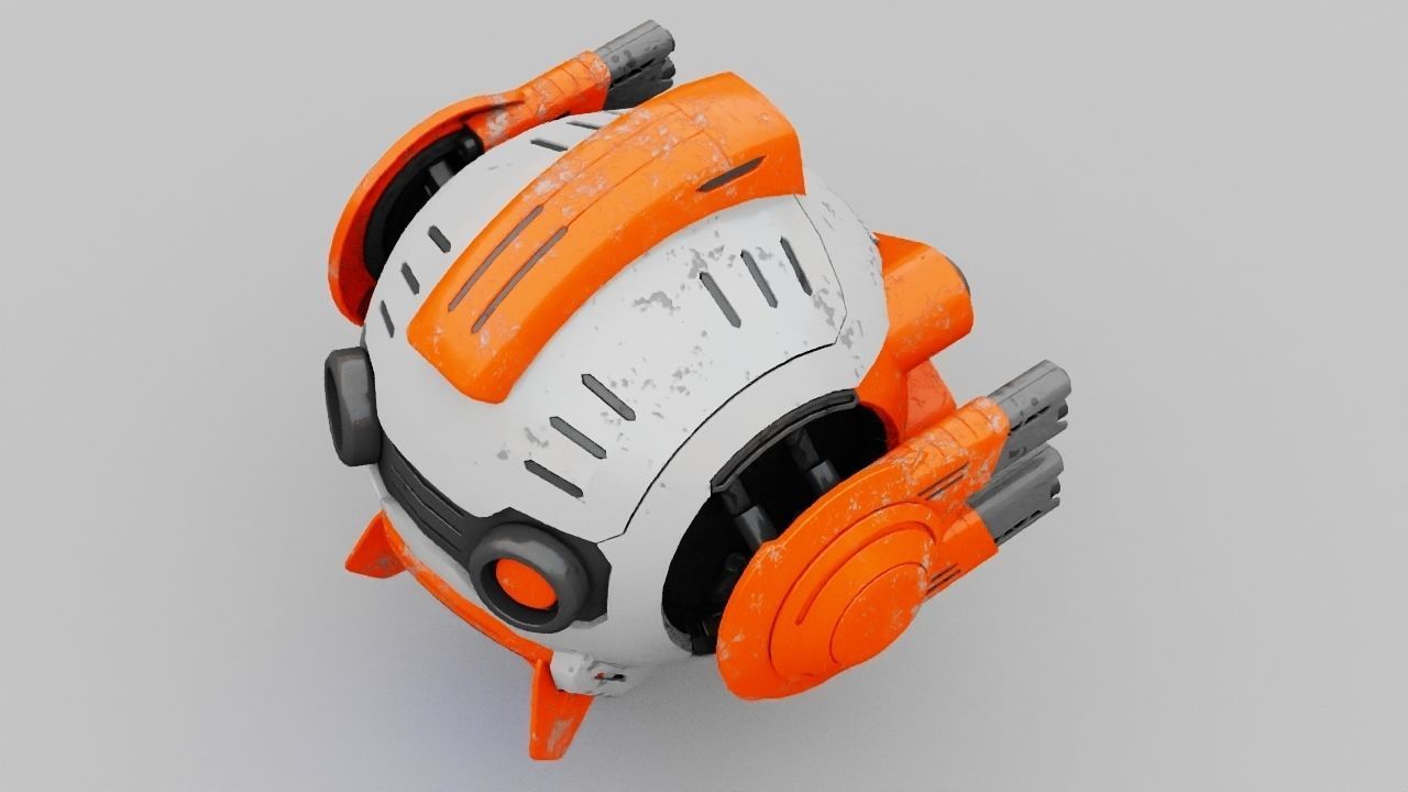 Combat Drone XM09 Rigged 3D model_23