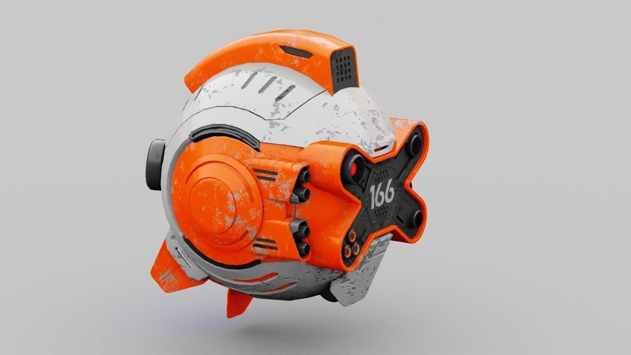 Combat Drone XM09 Rigged 3D model_20