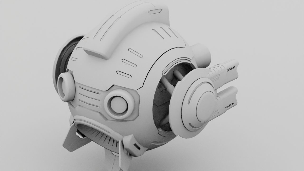 Combat Drone XM09 Rigged 3D model_31