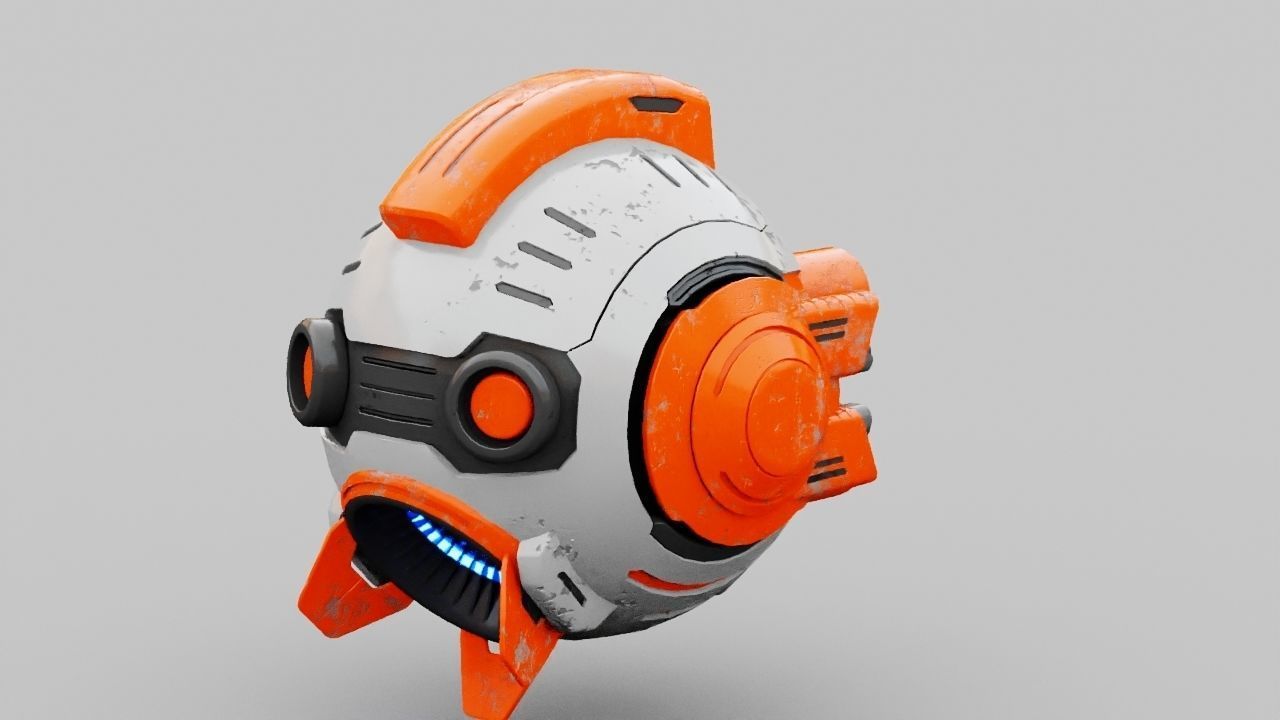 Combat Drone XM09 Rigged 3D model_21