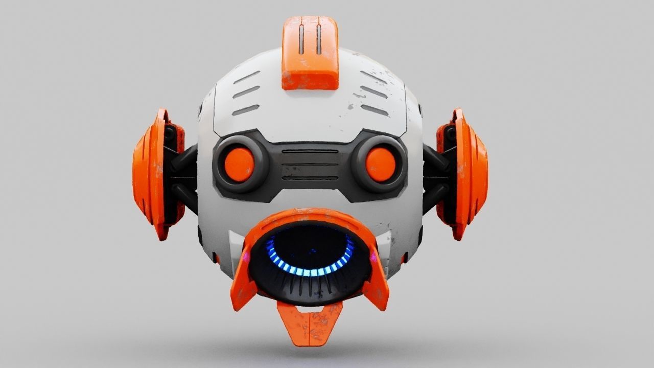 Combat Drone XM09 Rigged 3D model_24