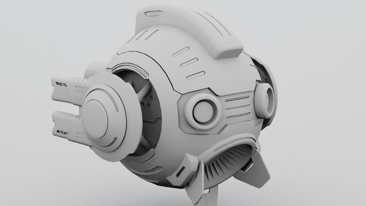 Combat Drone XM09 Rigged 3D model_30