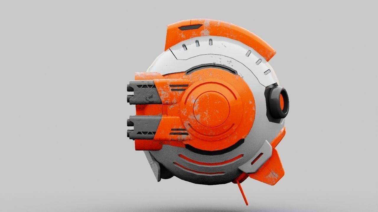 Combat Drone XM09 Rigged 3D model_25