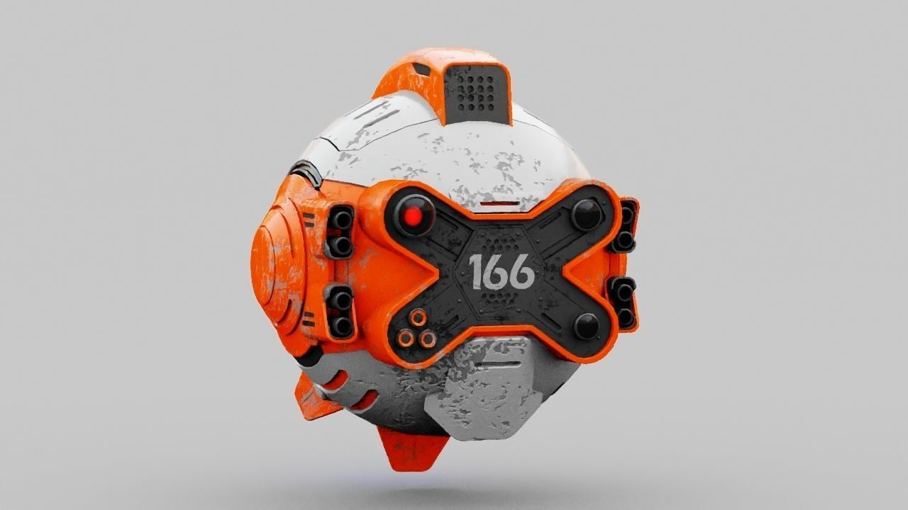 Combat Drone XM09 Rigged 3D model_19