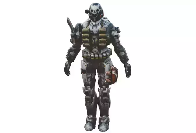haloemile futuristic soldier 3D model