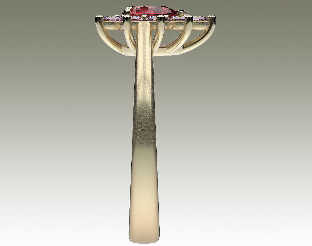 Ring Pear Halo 3D print model_7