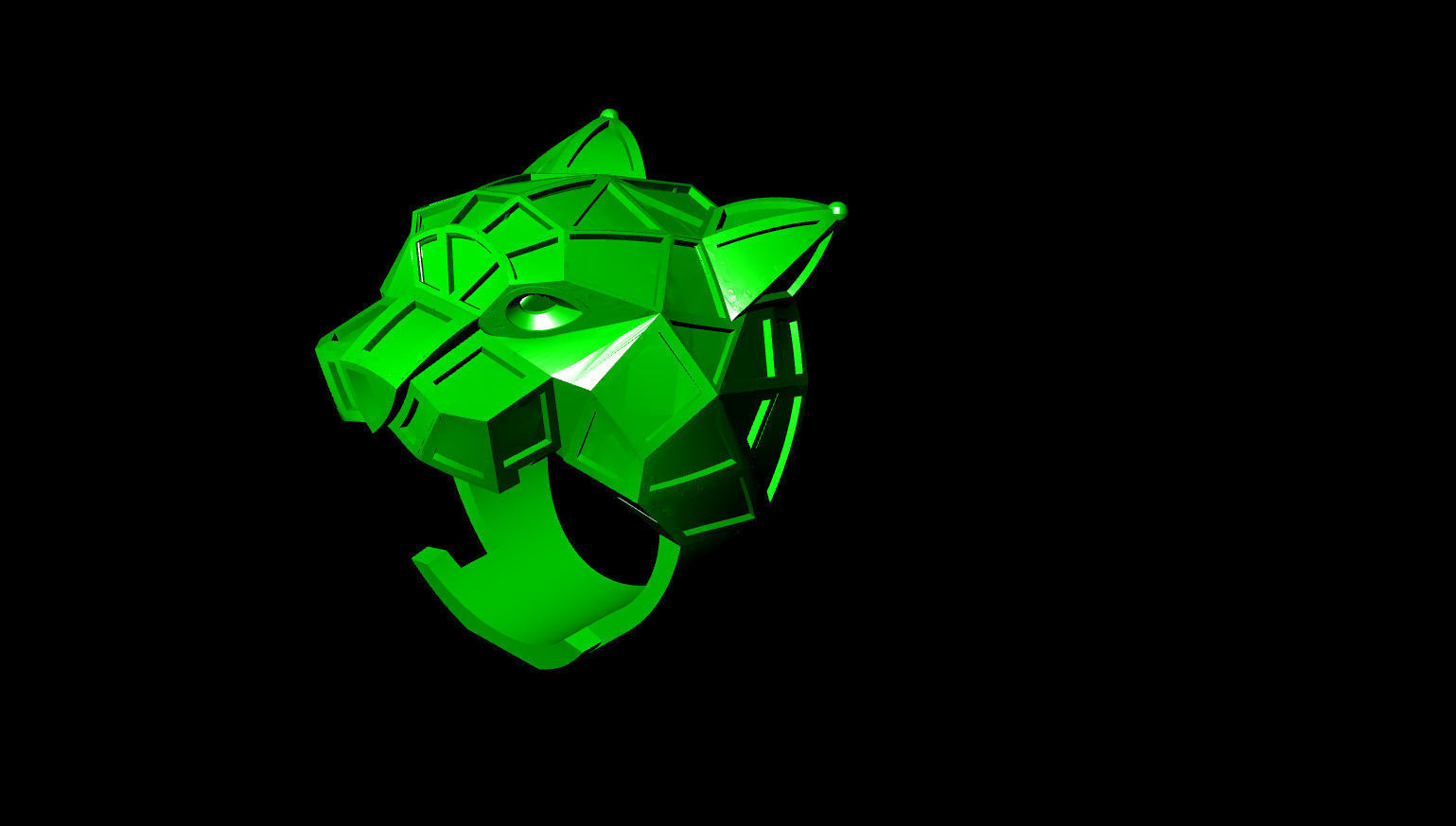 tiger ring 3D print model_2
