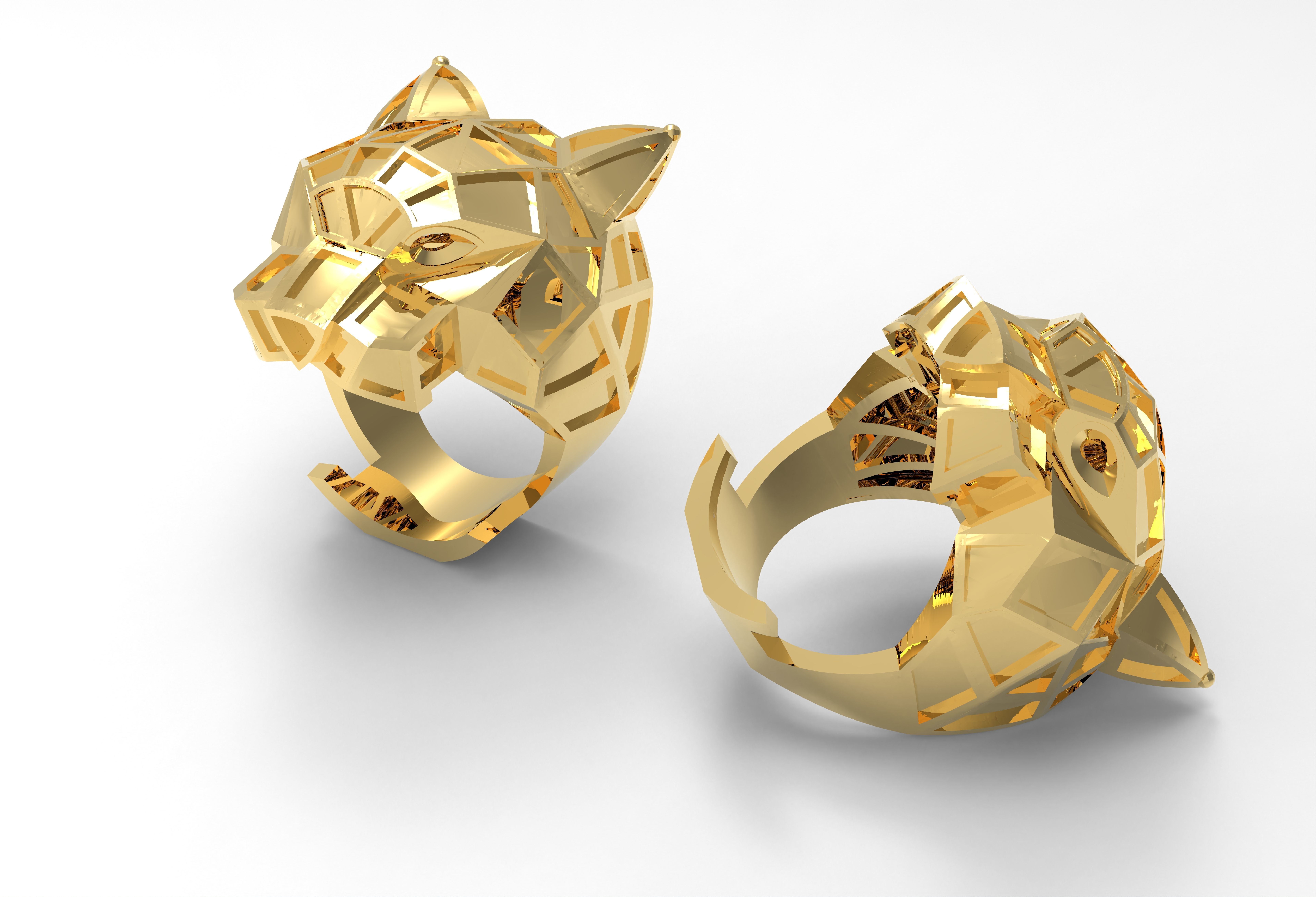 tiger ring 3D print model_3