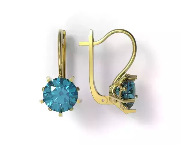 G0018 pair of topaz earrings gold