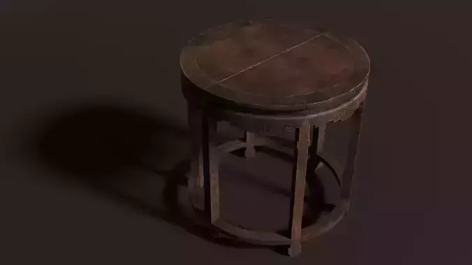 Chinese Wooden End Table Antique Furniture Old Oriental Waisted