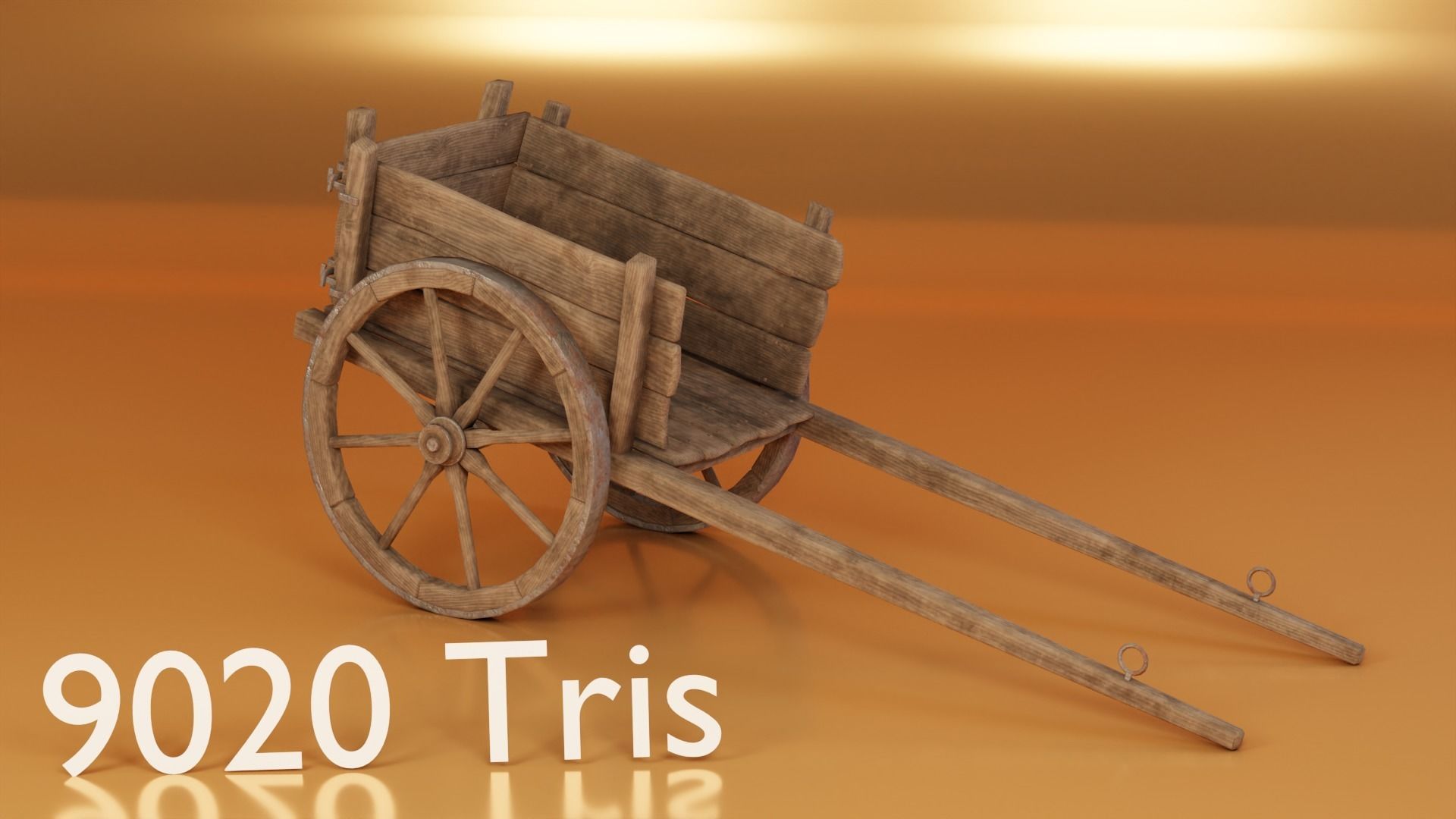 Low Poly Medieval Carts Low-poly 3D model_1