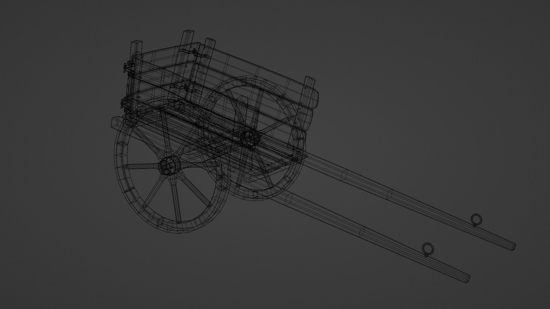 Low Poly Medieval Carts Low-poly 3D model_2
