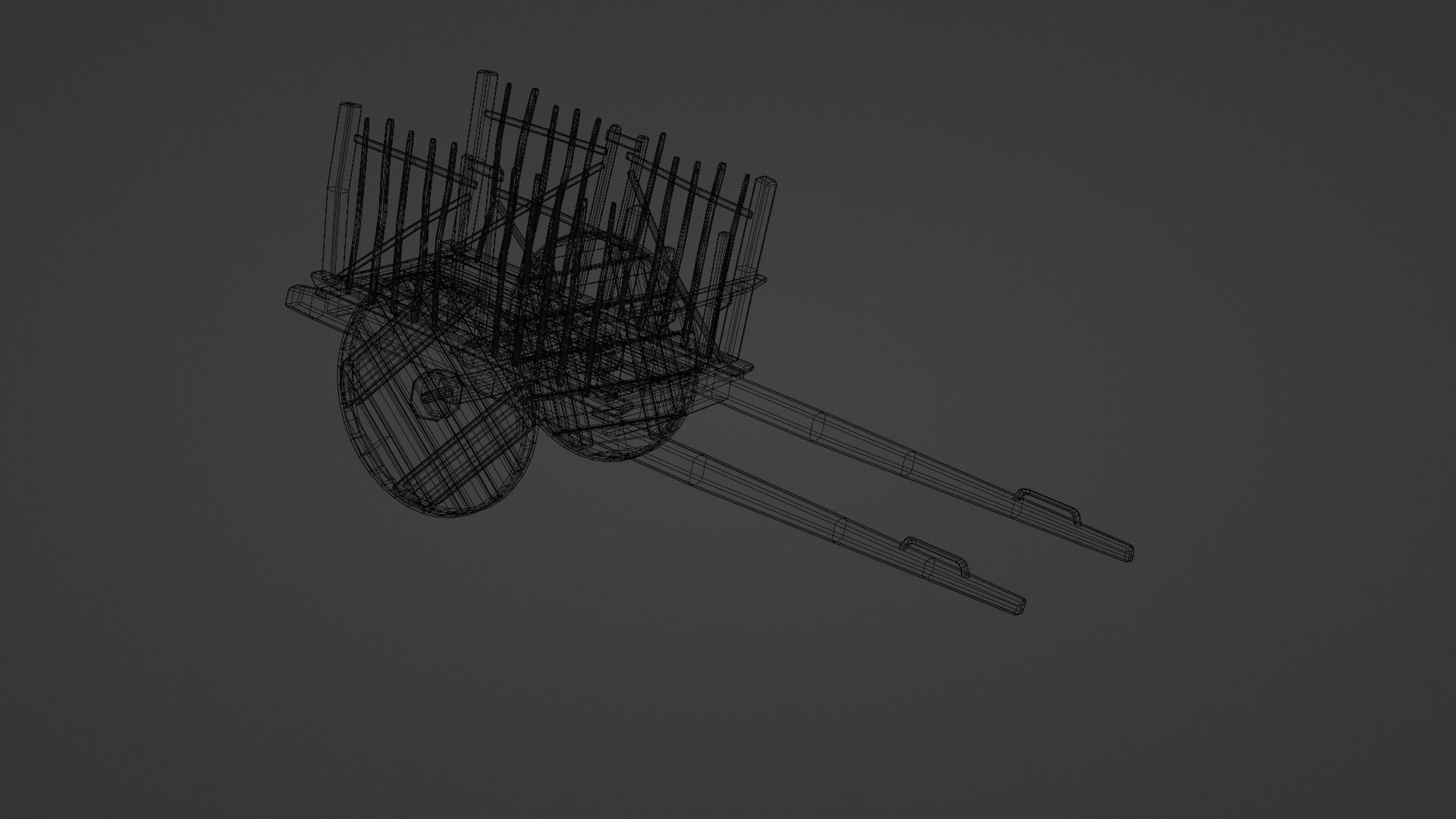 Low Poly Medieval Carts Low-poly 3D model_4