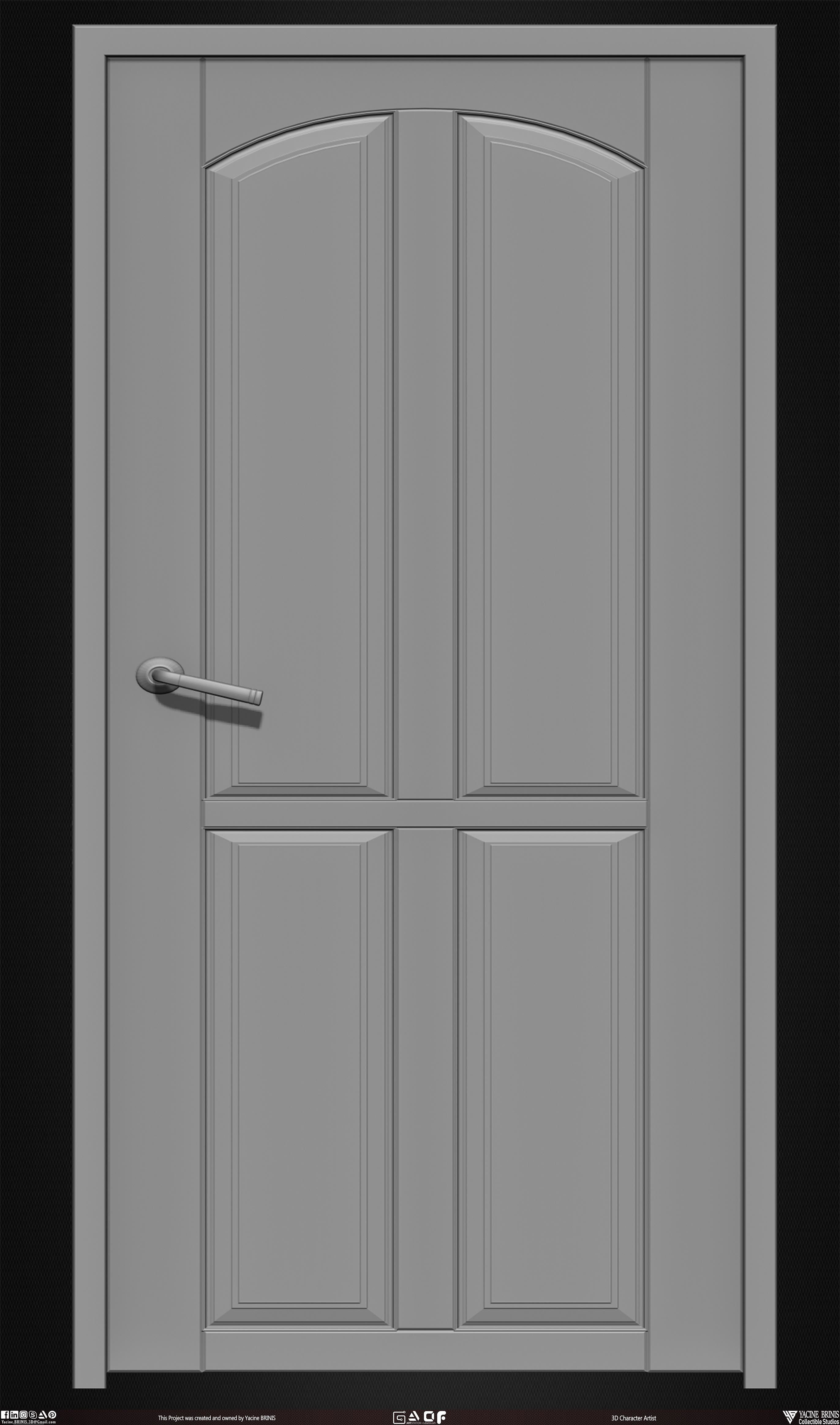 30 Doors Pack Vol 01 Low-poly 3D model_19