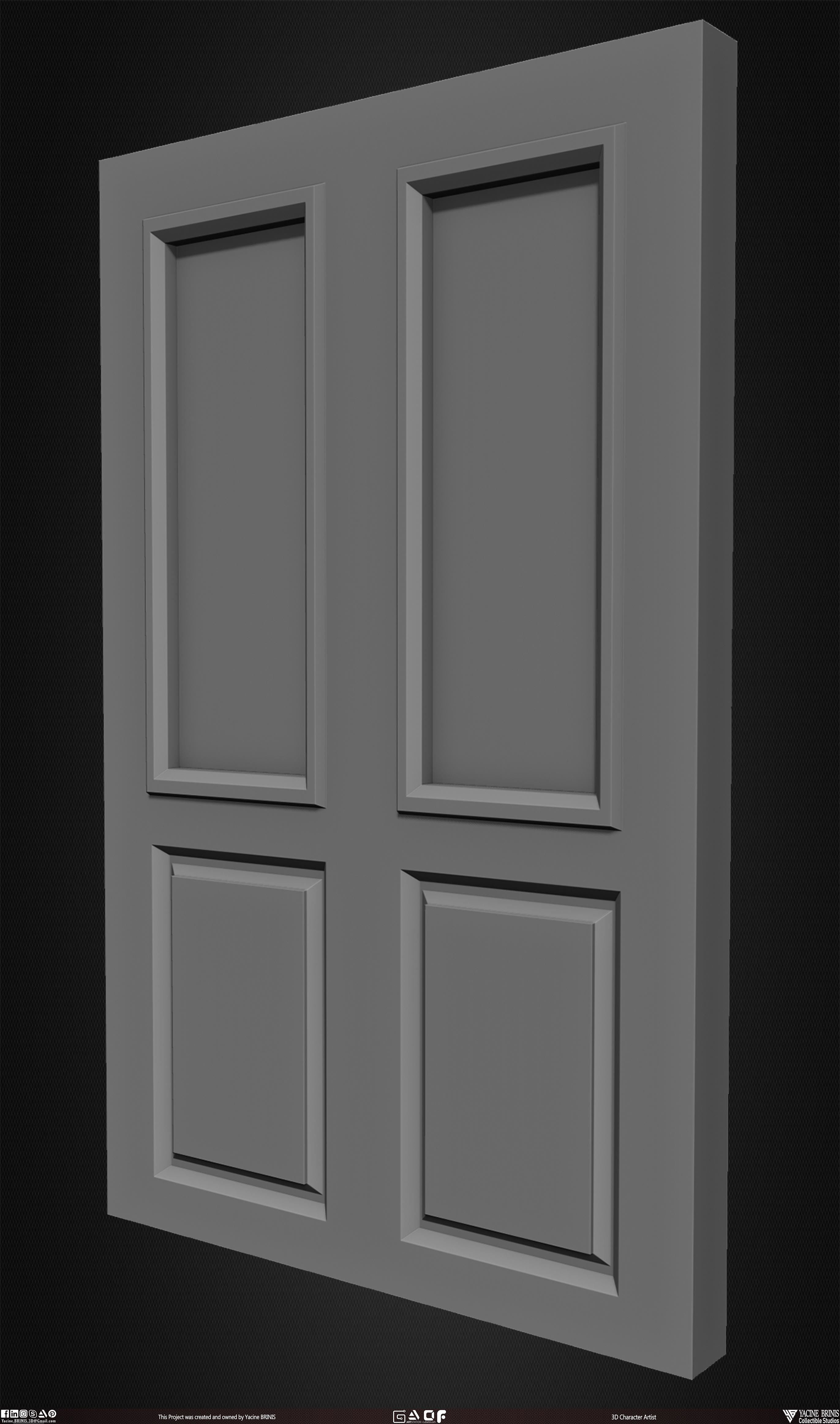 30 Doors Pack Vol 01 Low-poly 3D model_16