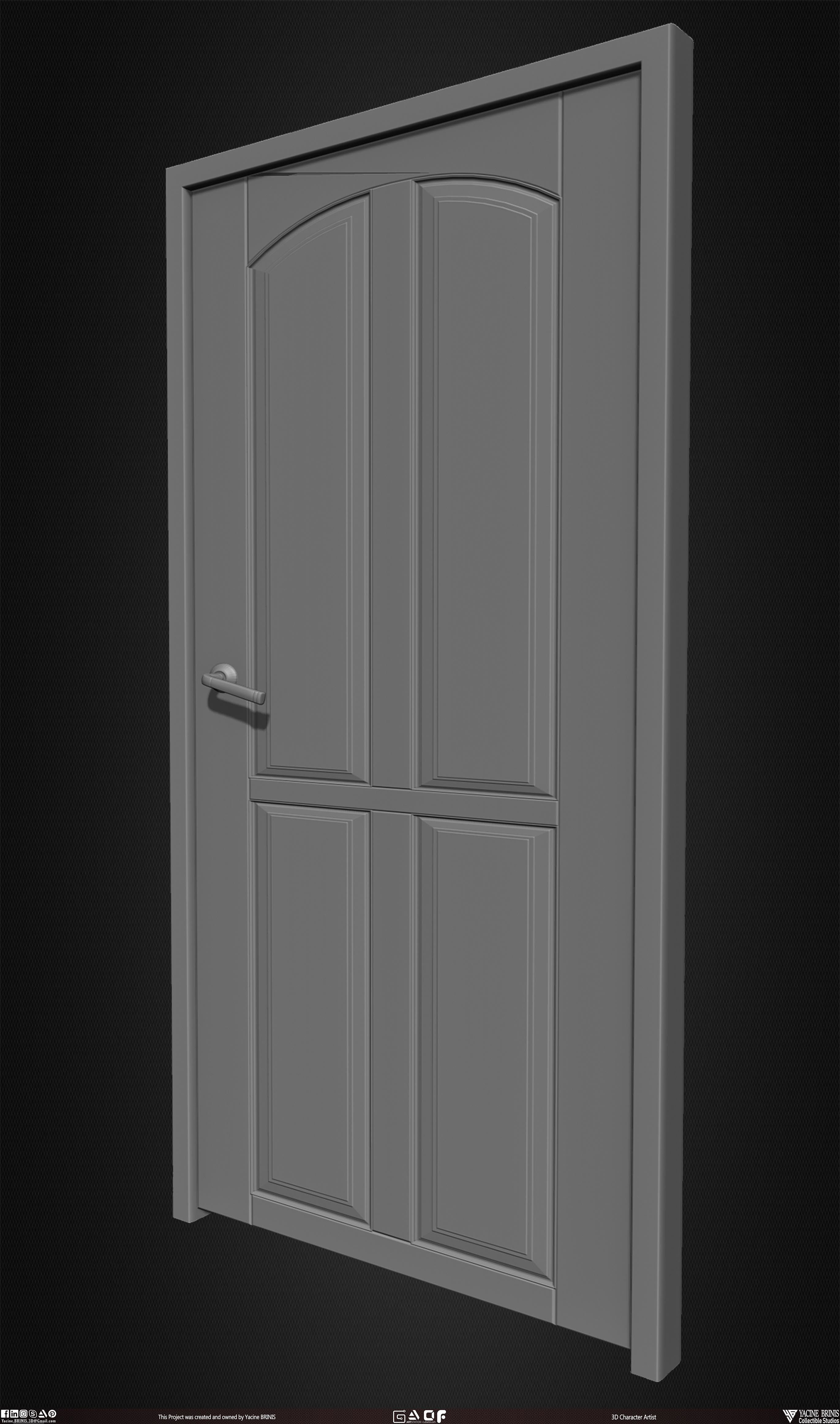 30 Doors Pack Vol 01 Low-poly 3D model_7