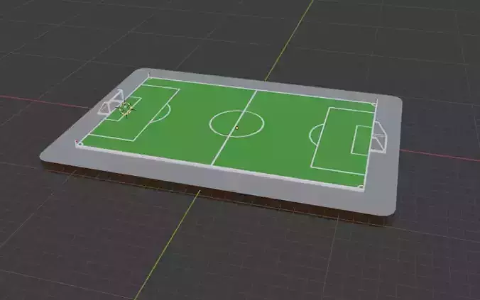 Football Game Assets Low-poly 3D model