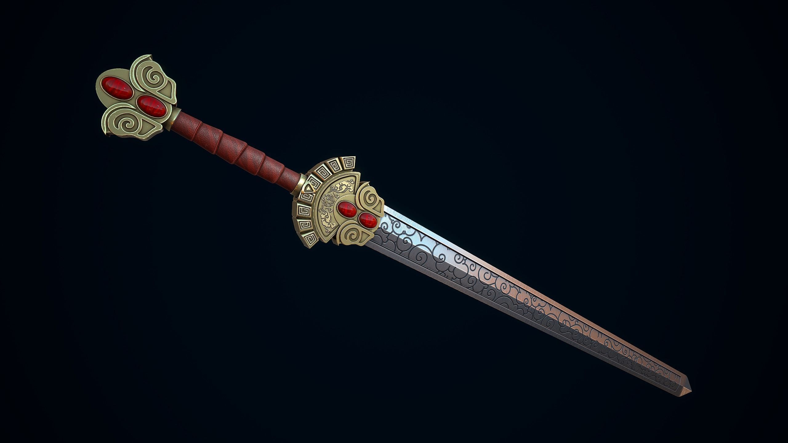 Sword of Heaven Low-poly 3D model_7