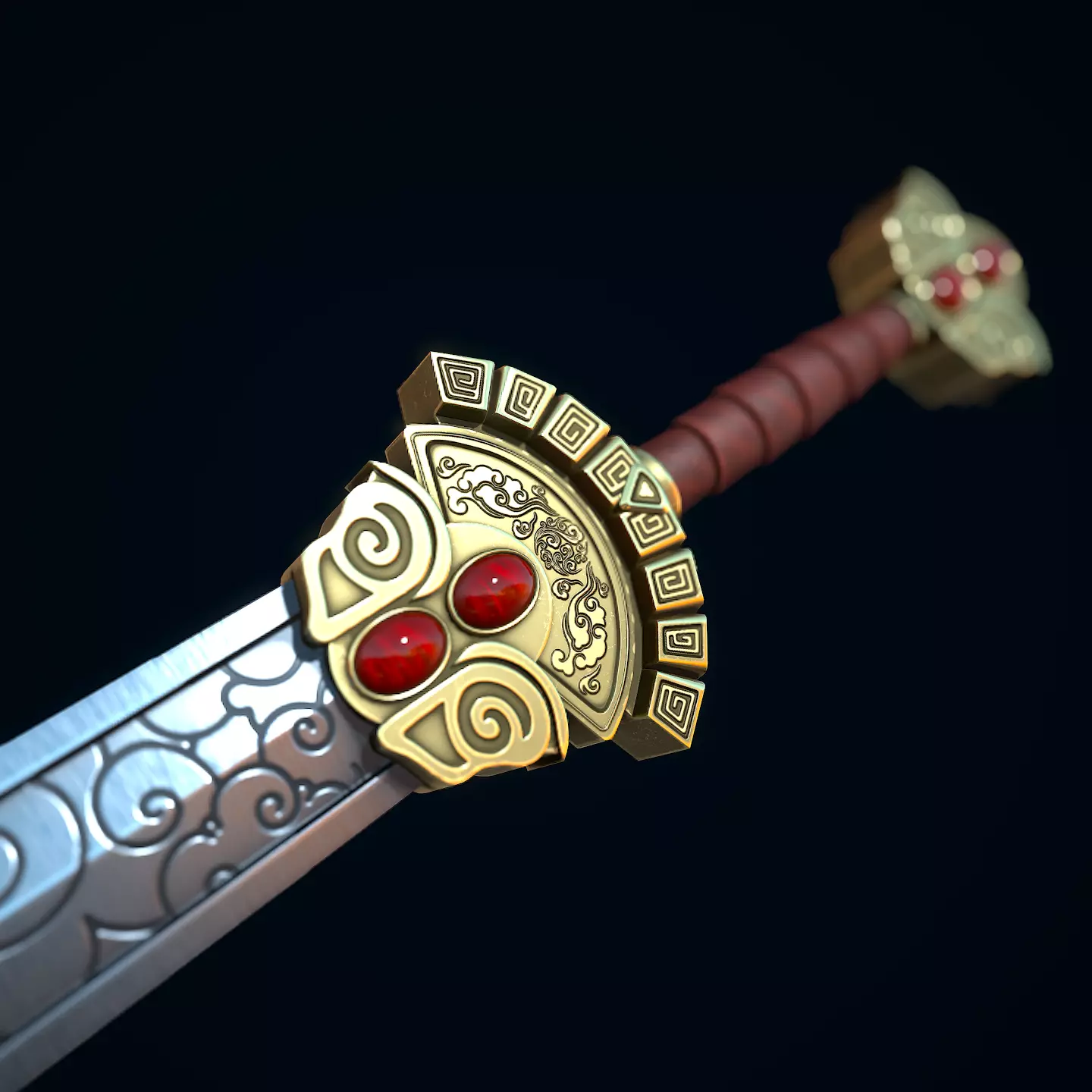 Sword of Heaven Low-poly 3D model_0