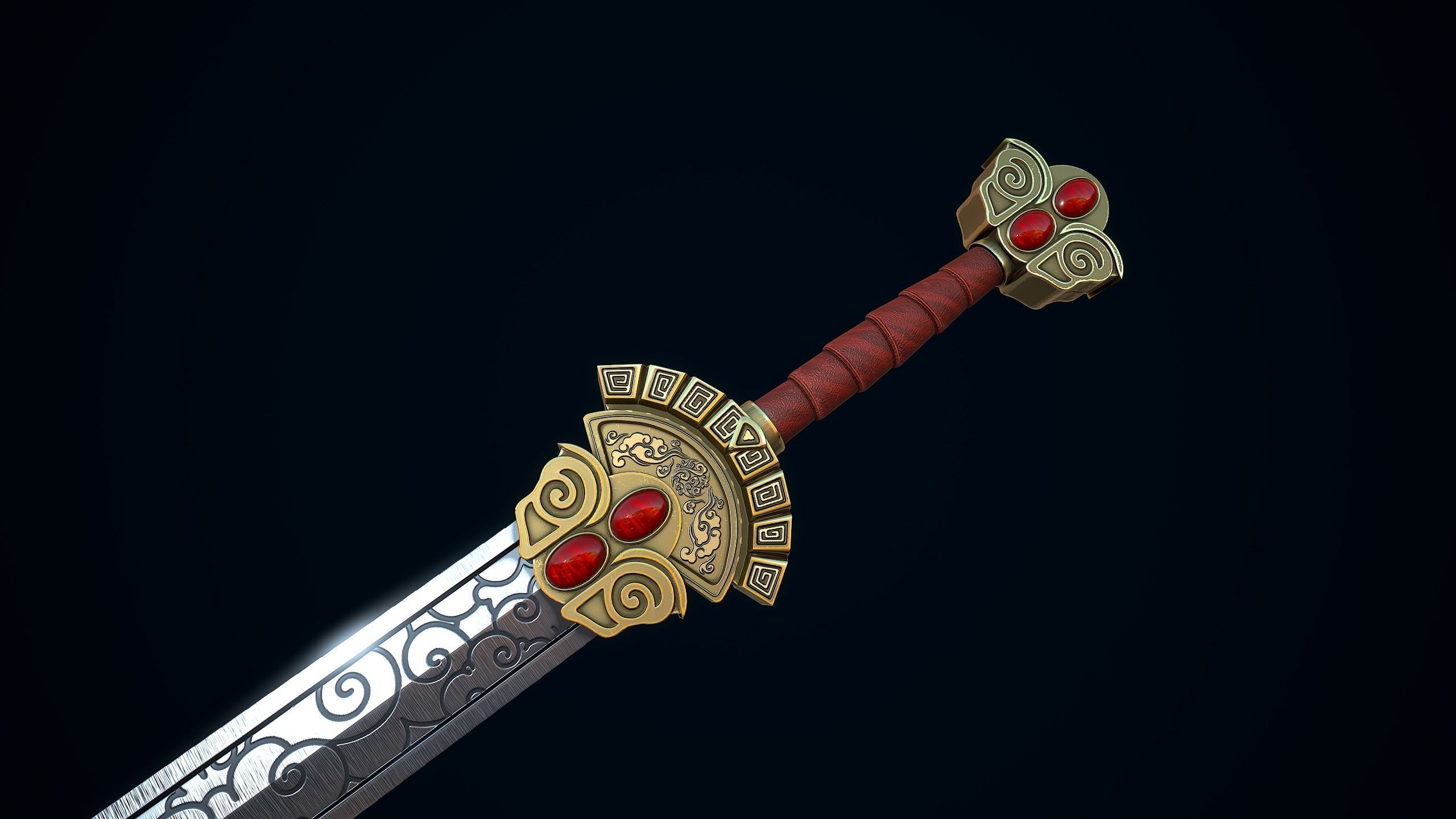 Sword of Heaven Low-poly 3D model_5