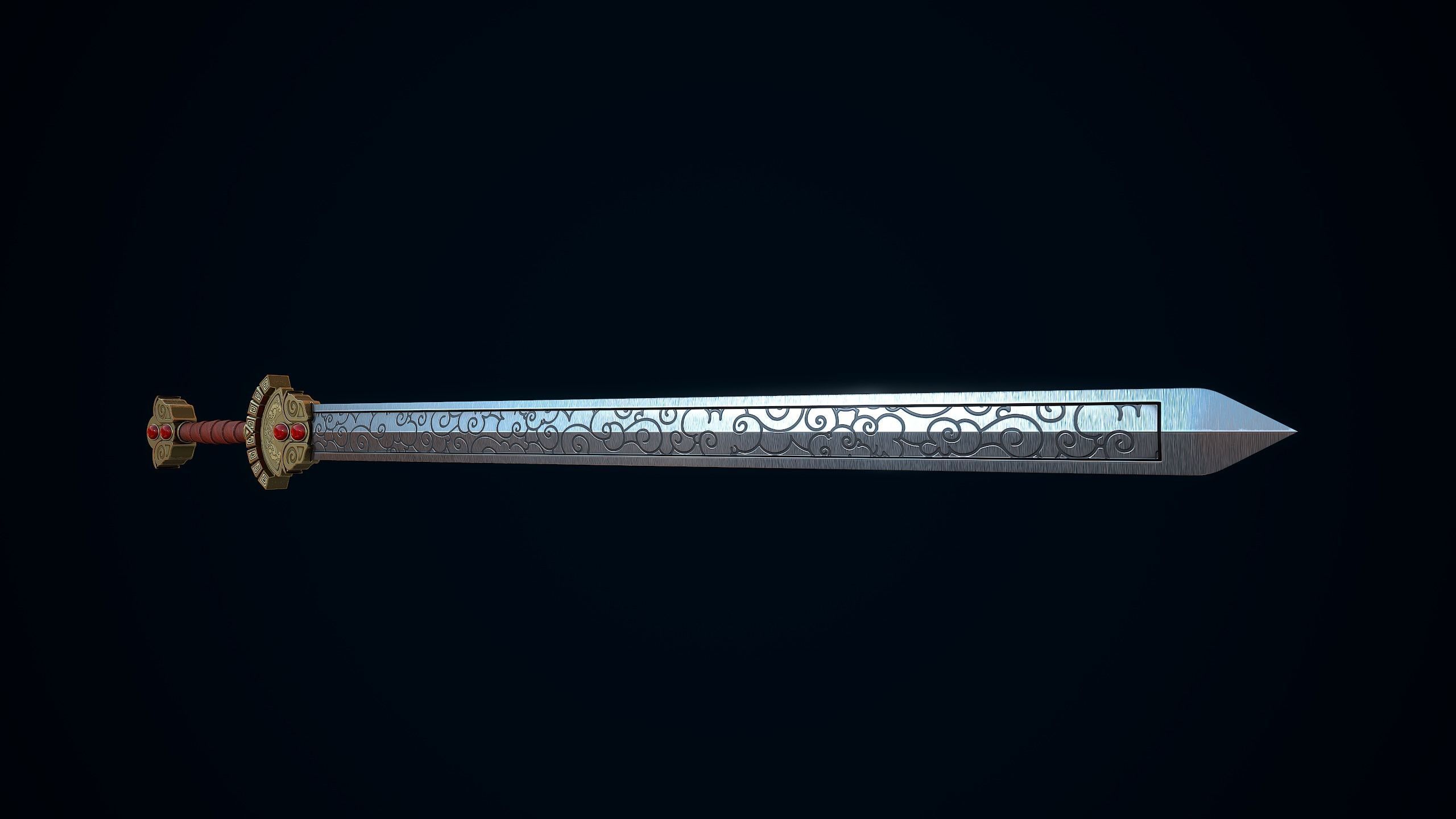 Sword of Heaven Low-poly 3D model_6