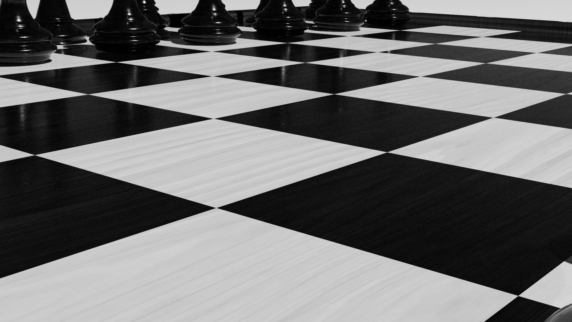 Chess Set board with pieces 3D model_30