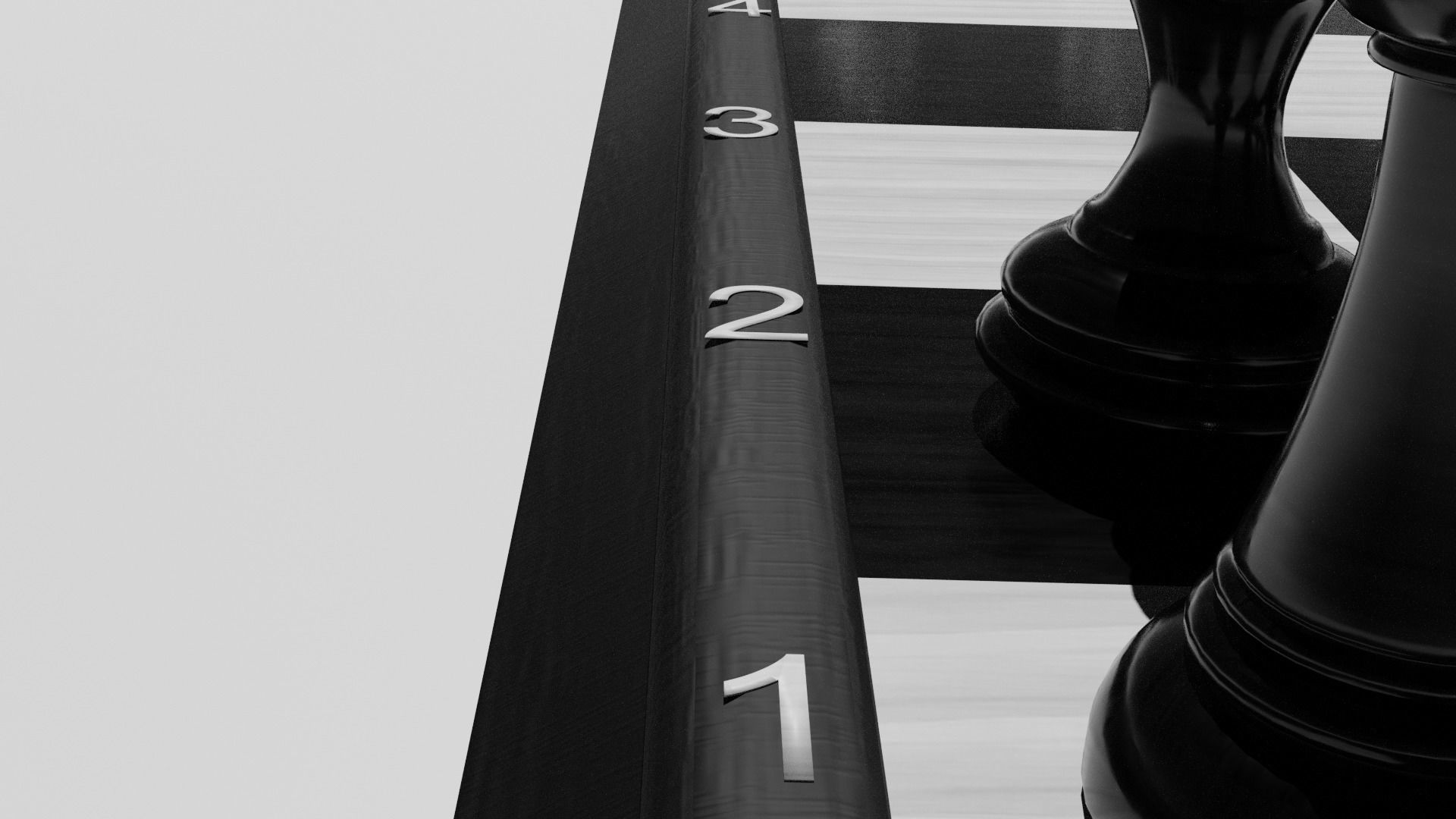 Chess Set board with pieces 3D model_32