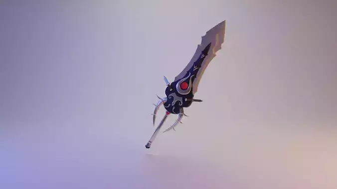 Demons Slayer Sword Free low-poly 3D model