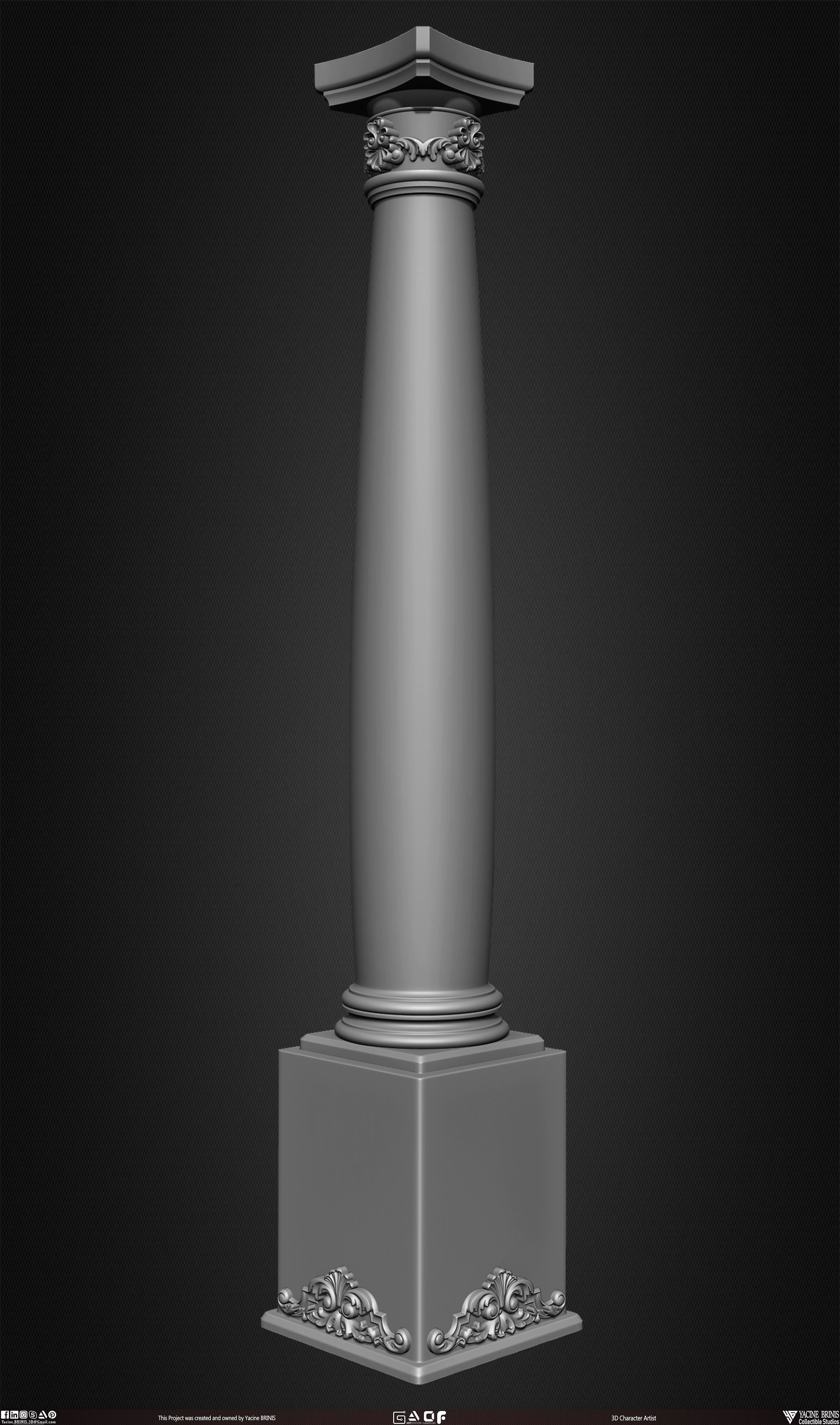 20 Columns Pack Vol 01 Low-poly 3D model_21