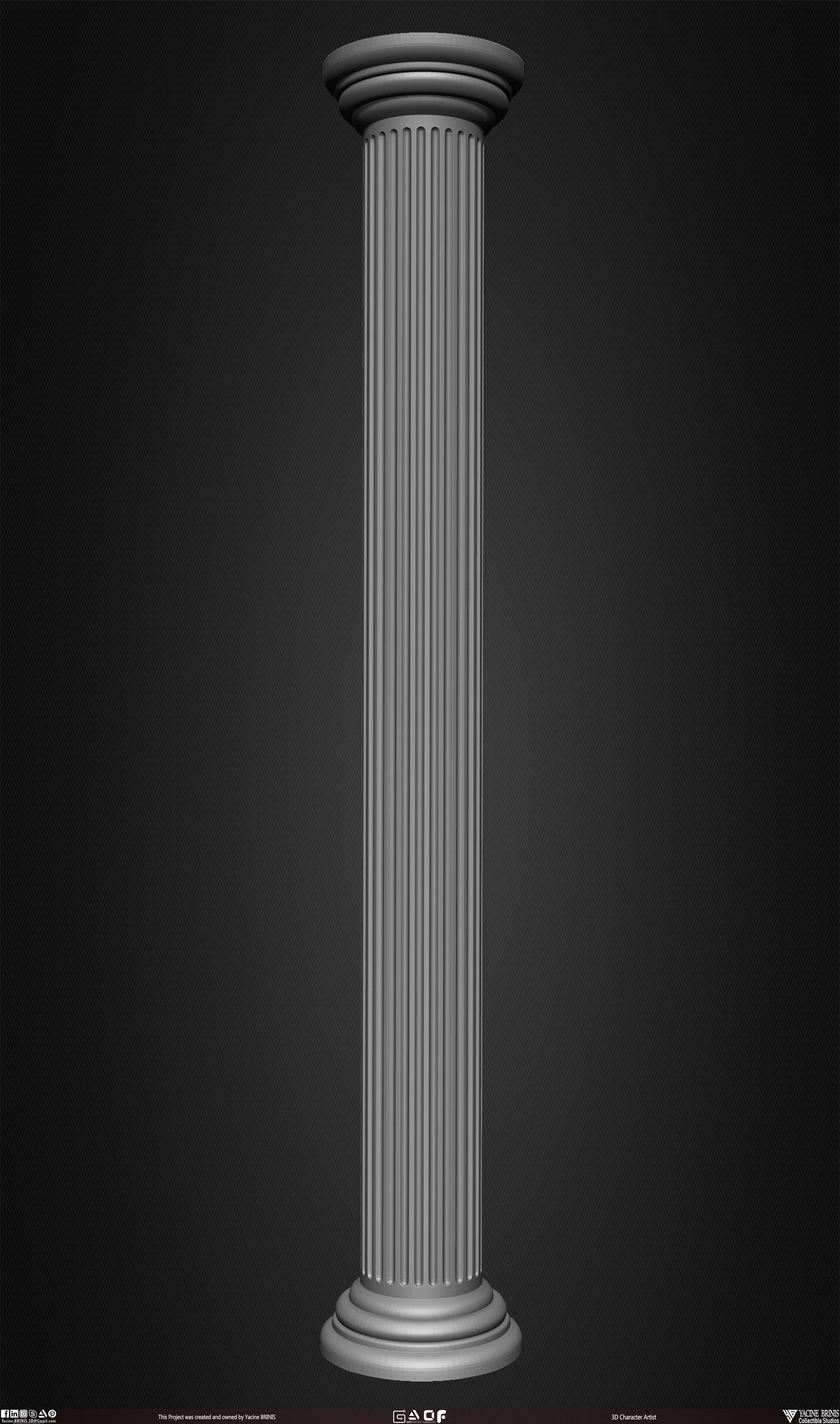 20 Columns Pack Vol 01 Low-poly 3D model_25