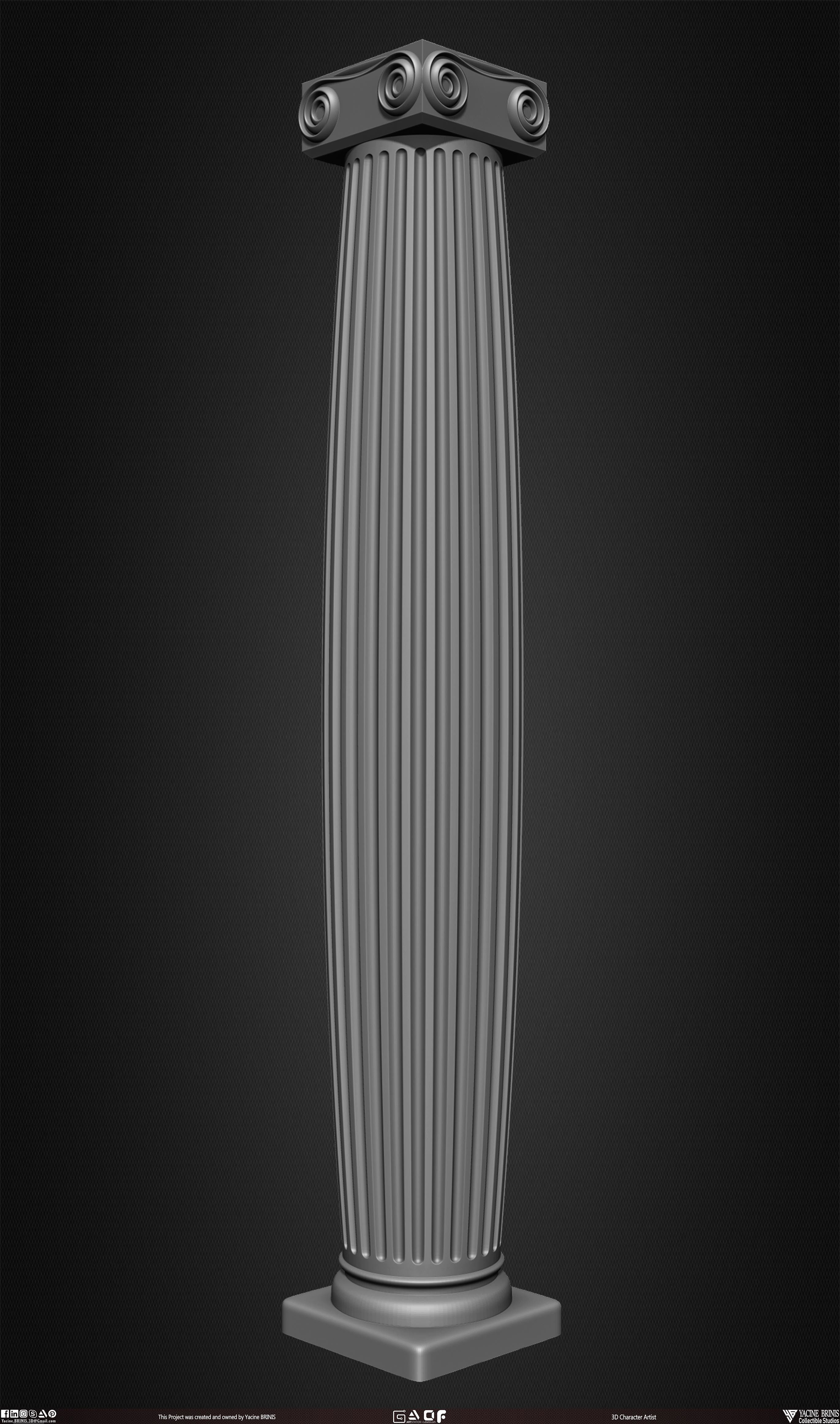 20 Columns Pack Vol 01 Low-poly 3D model_24