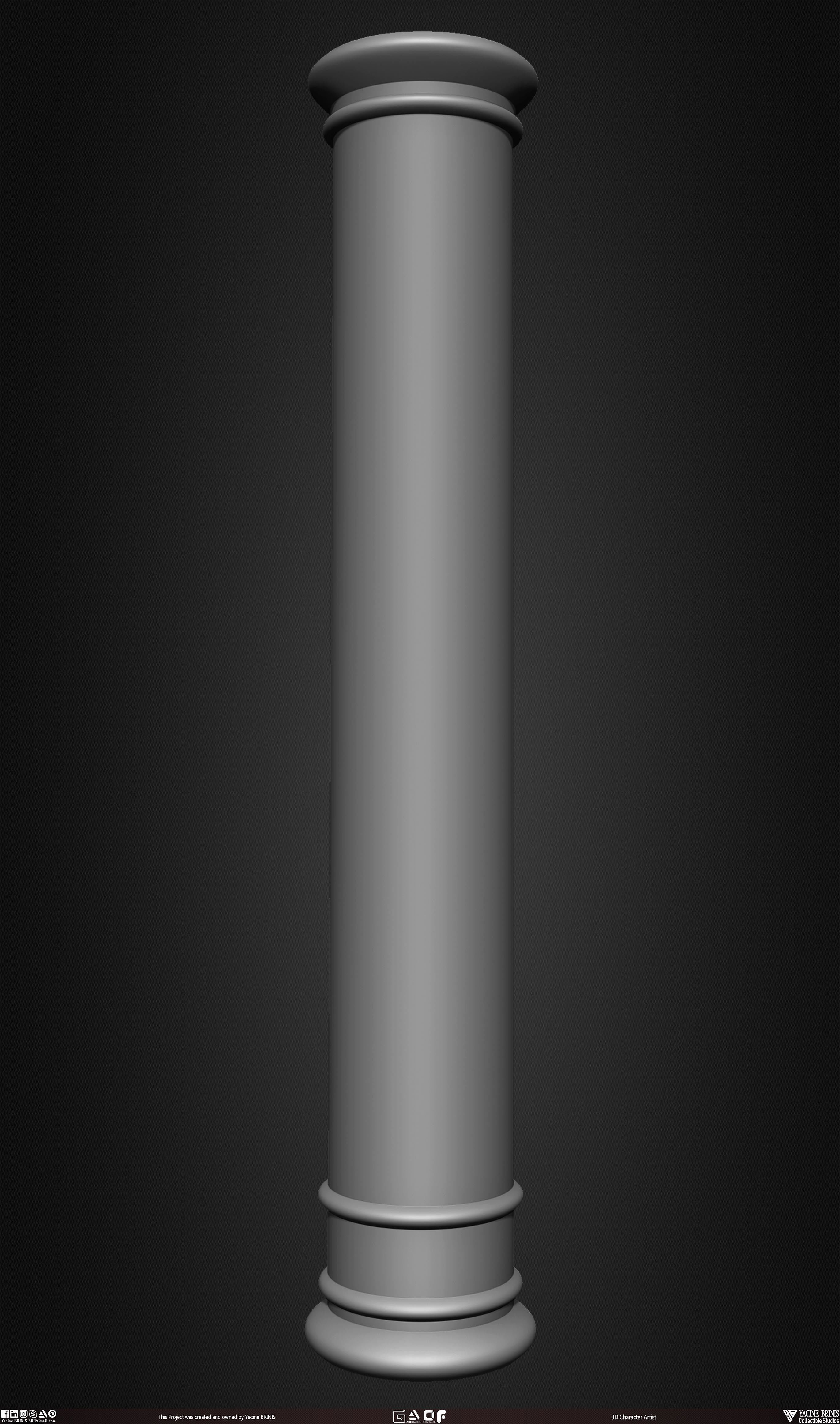 20 Columns Pack Vol 01 Low-poly 3D model_19