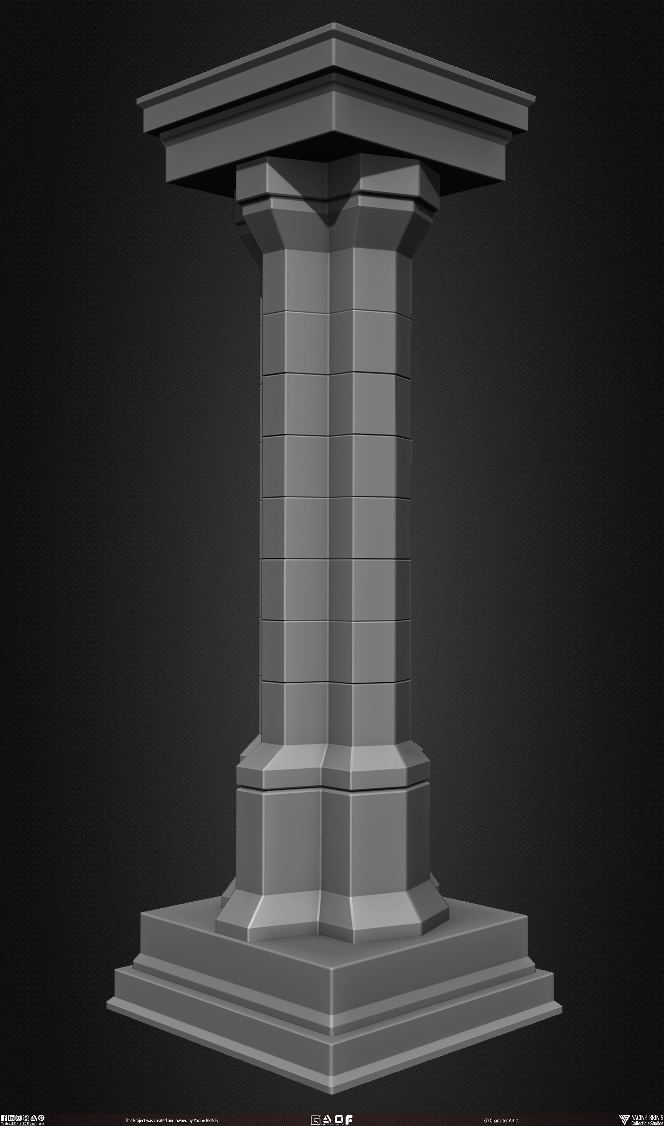 20 Columns Pack Vol 01 Low-poly 3D model_13