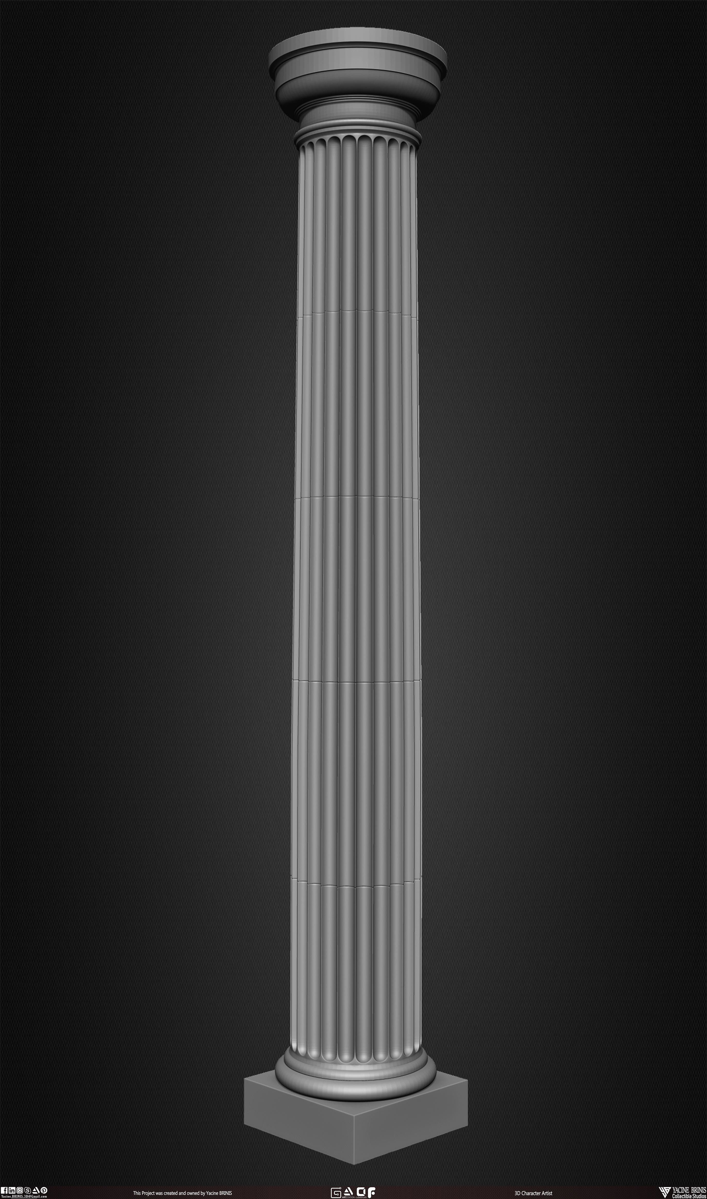 20 Columns Pack Vol 01 Low-poly 3D model_28