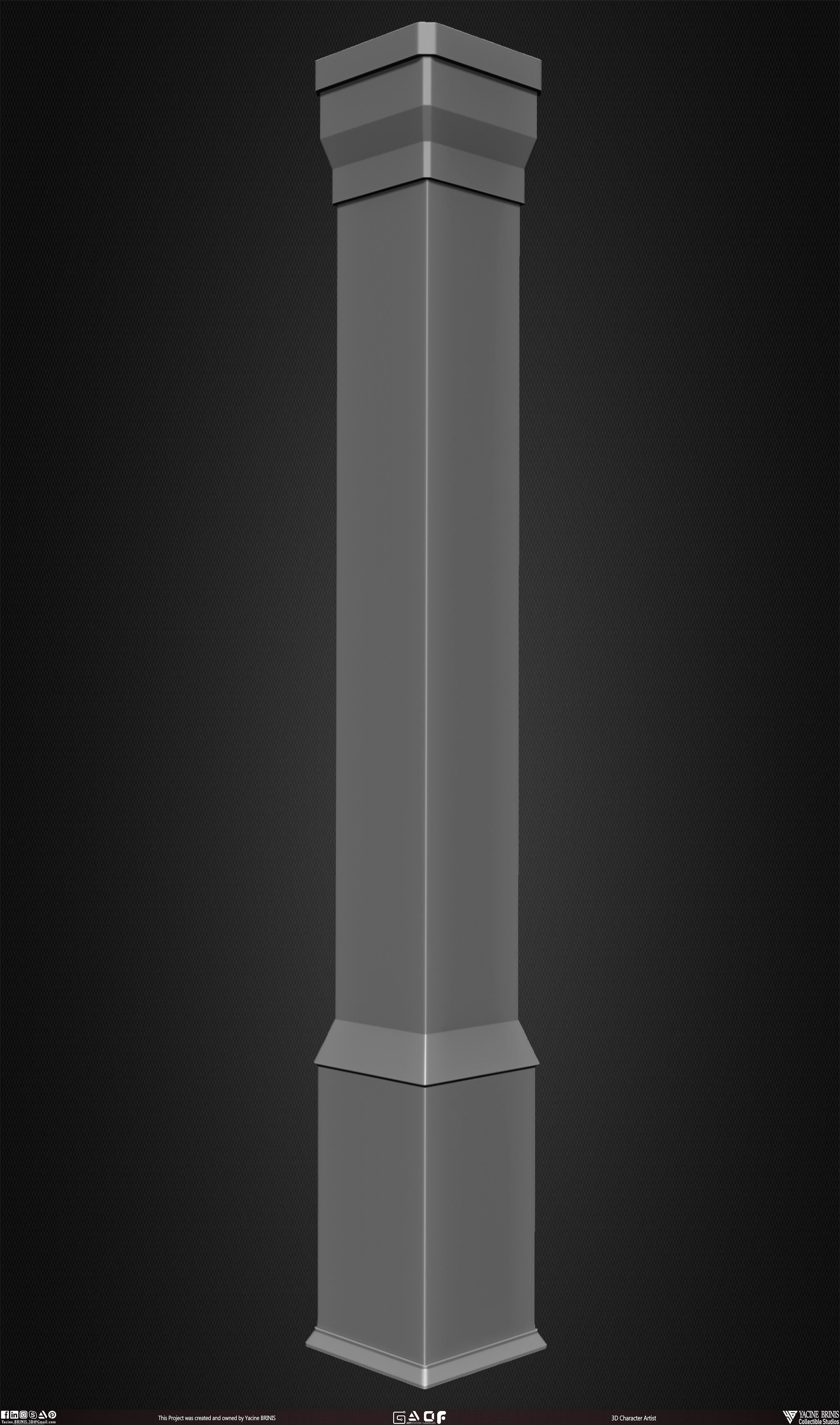 20 Columns Pack Vol 01 Low-poly 3D model_17