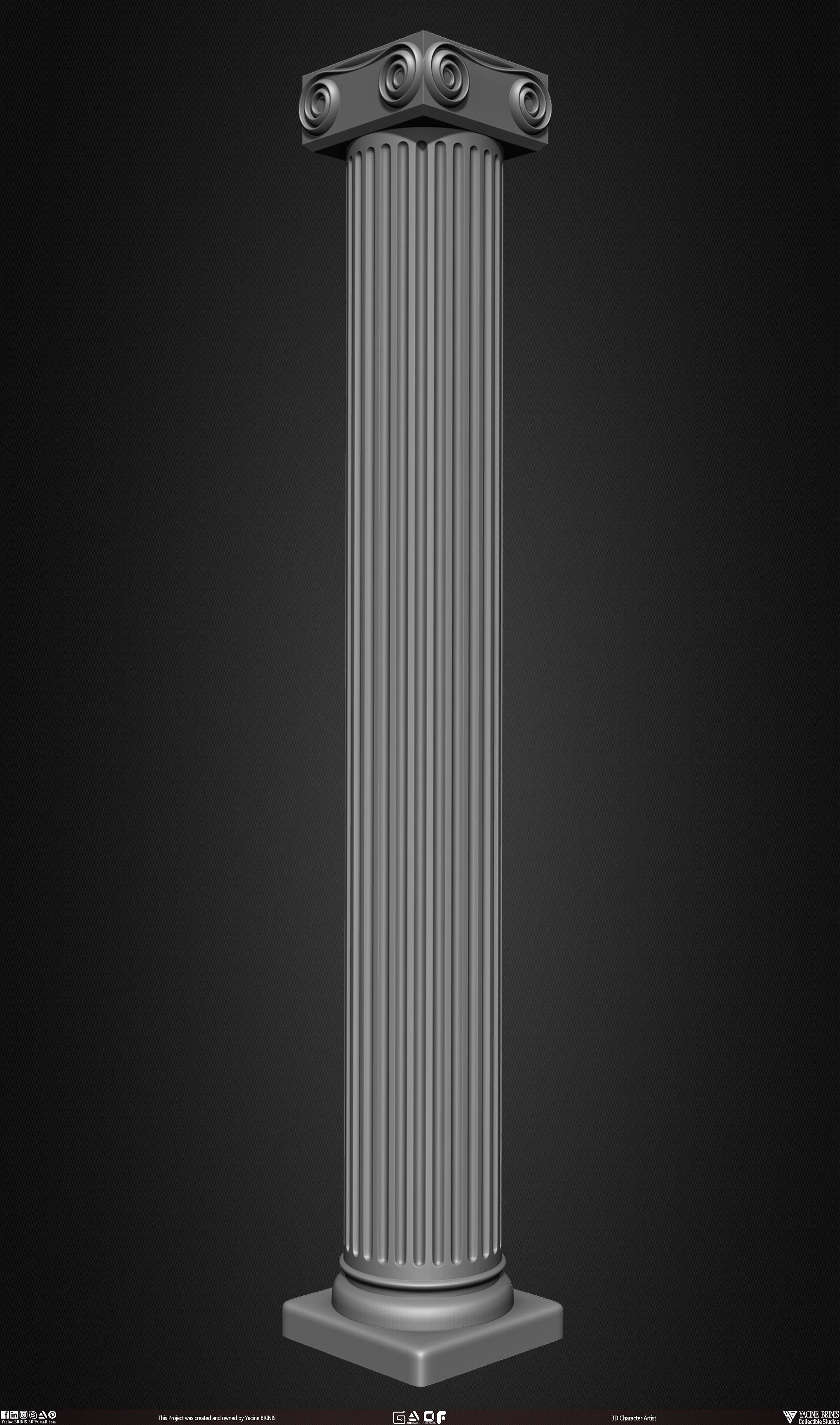 20 Columns Pack Vol 01 Low-poly 3D model_23