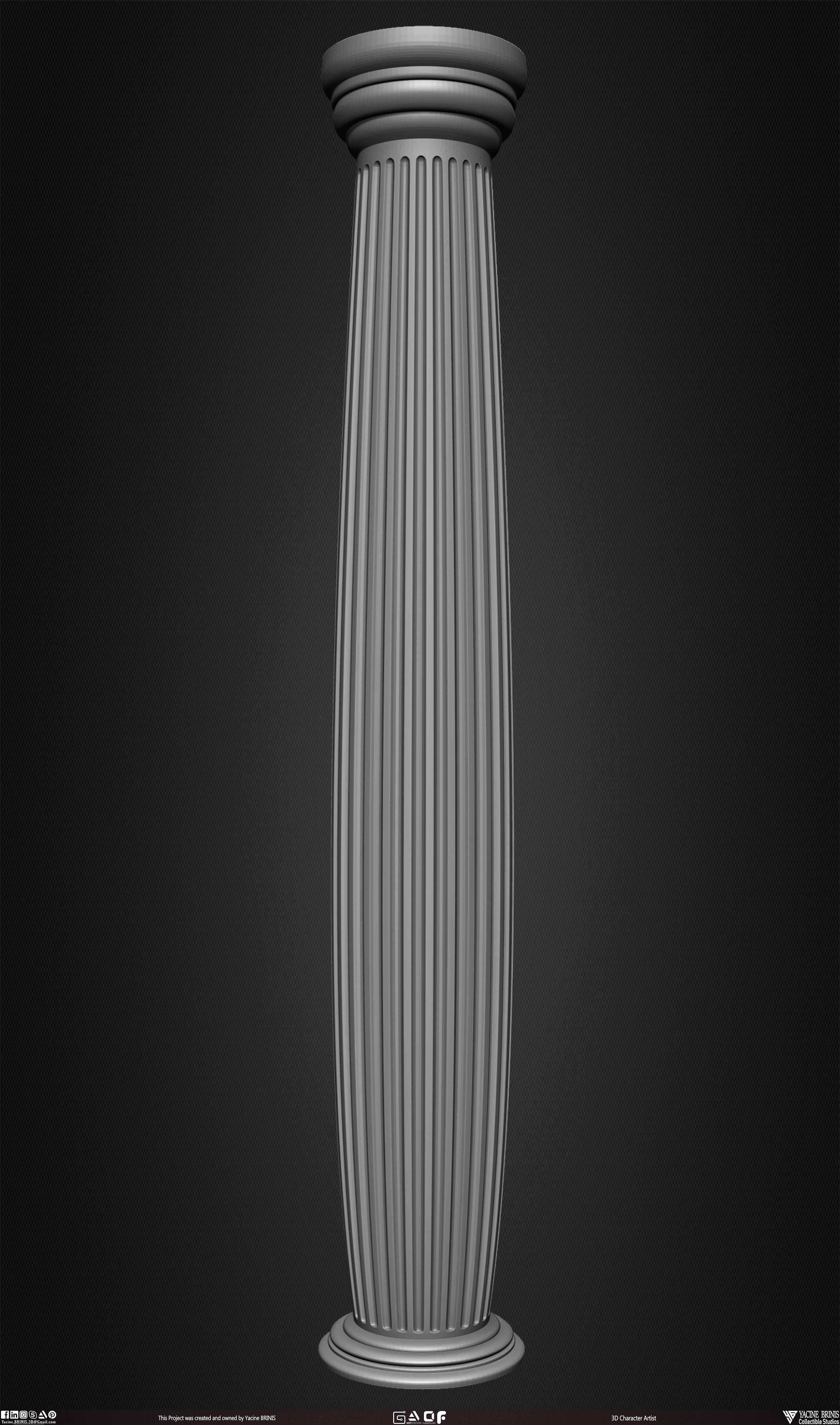 20 Columns Pack Vol 01 Low-poly 3D model_26