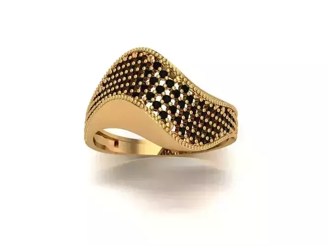 Jewelry gold ring with diamonds