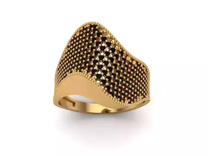 Jewelry gold ring with diamonds