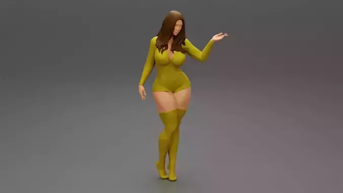 Sexy Woman wearing Sleepwear Home 3D print model